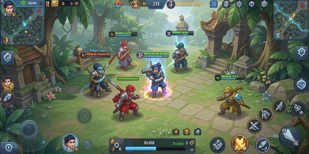 Screenshot ini menggambarkan aksi seru dalam salah satu level.