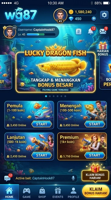 wg87 — layar beranda